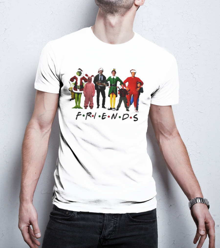 Friends Movie Character Holiday Mashup T-Shirt