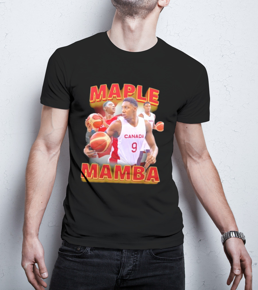 Maple Mamba Canada Basketball Player Number 9 T-Shirt