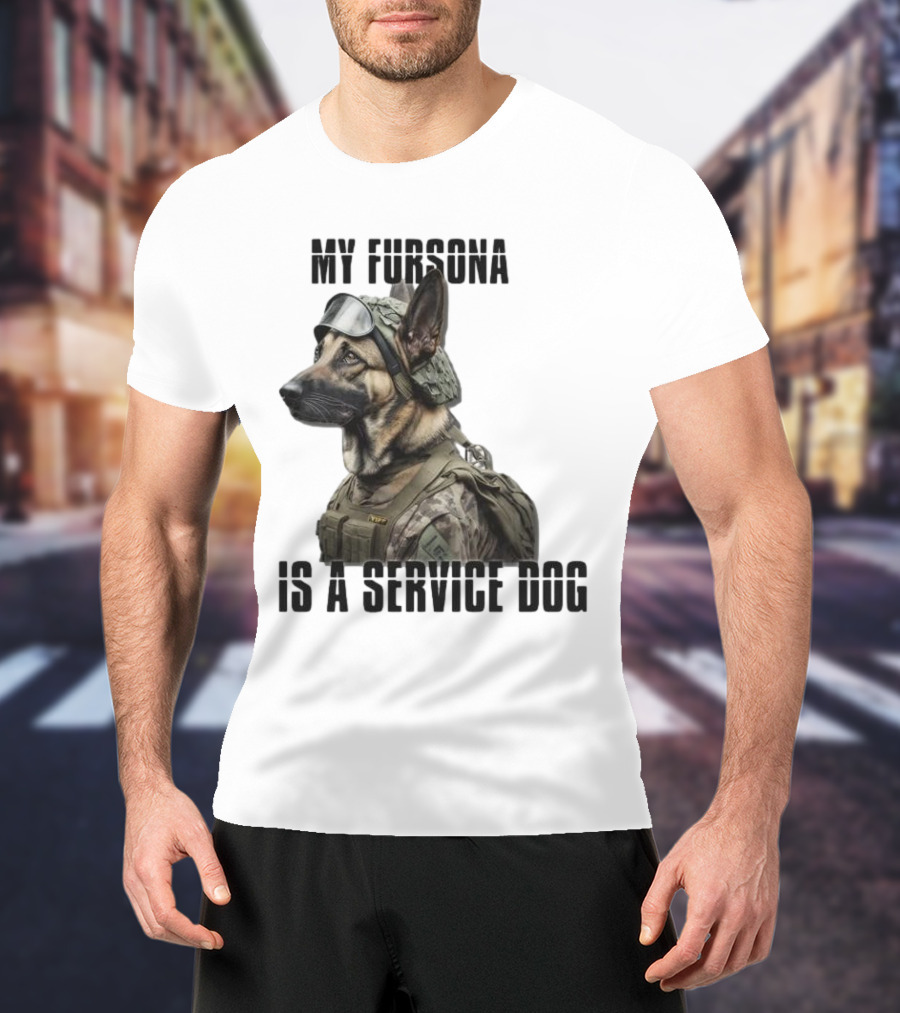 My Fursona Is A Service Dog In Tactical Gear T-Shirt