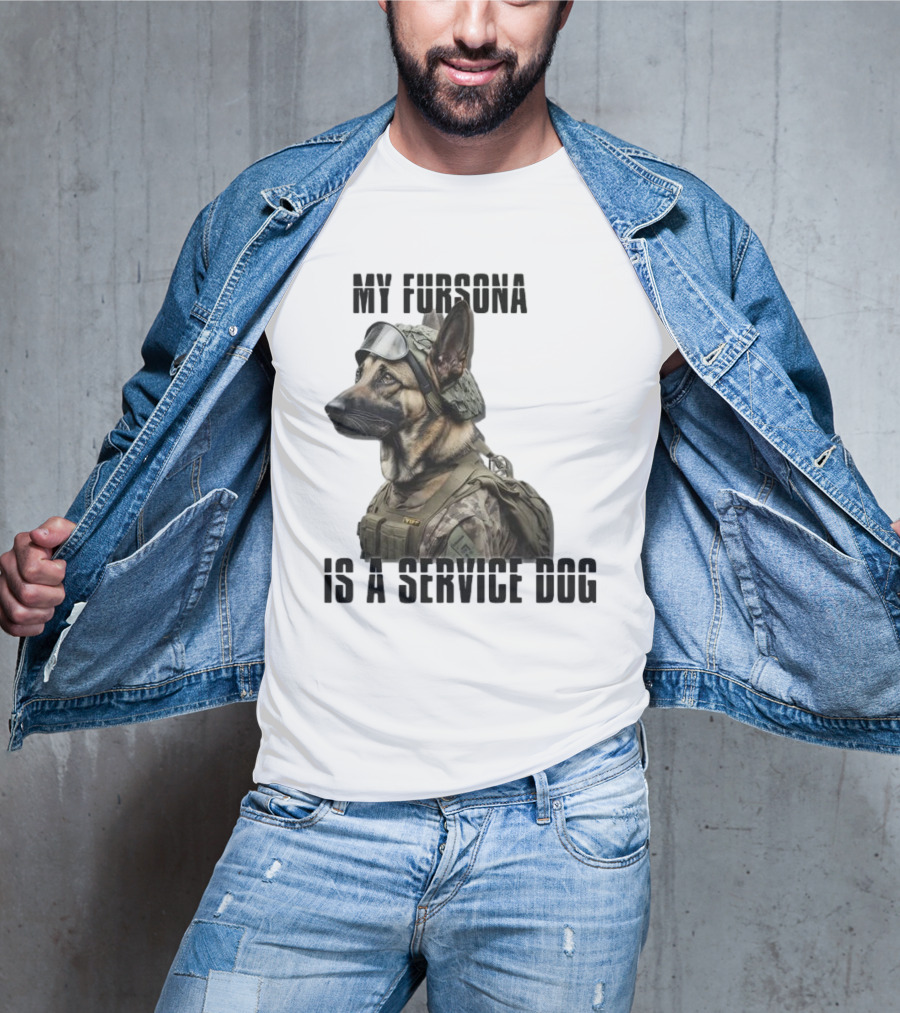 My Fursona Is A Service Dog In Tactical Gear T-Shirt