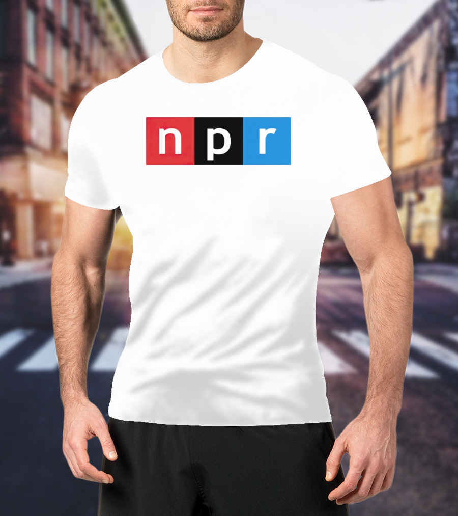 NPR Red Black Blue Iconic Logo Squares T-Shirt