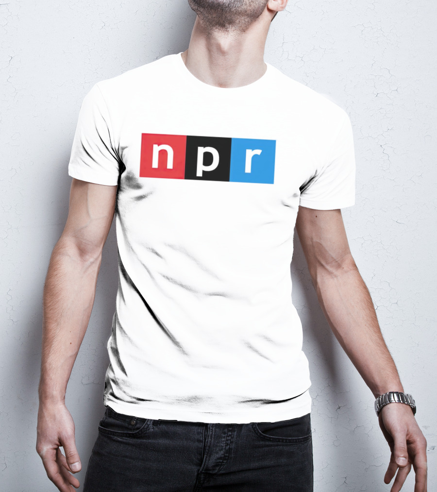 NPR Red Black Blue Iconic Logo Squares T-Shirt