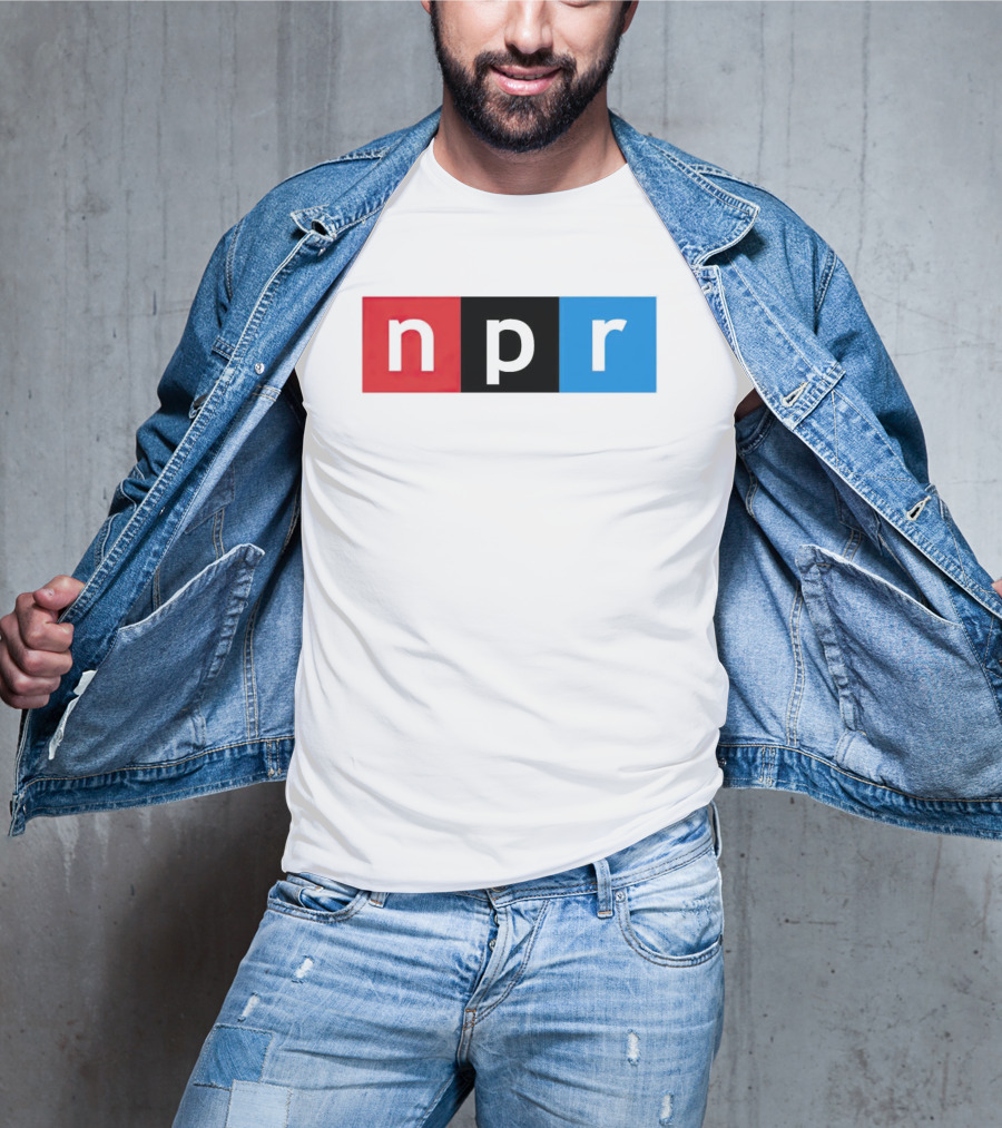 NPR Red Black Blue Iconic Logo Squares T-Shirt