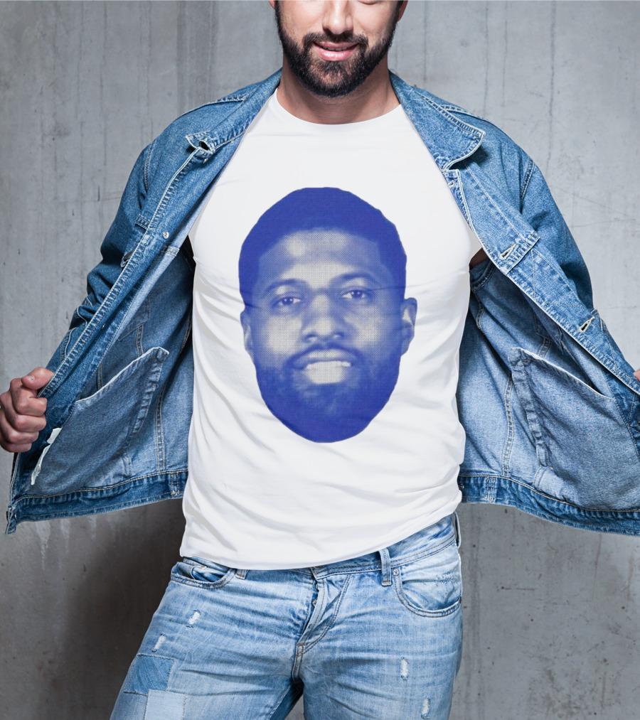 Paul George Blue Halftone Face T-Shirt