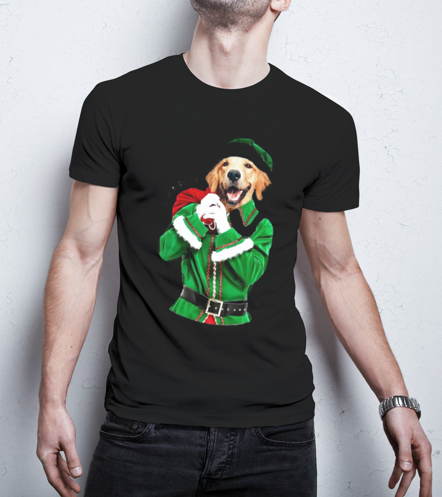 Charlie Personalized Santa Dog Christmas T-Shirt
