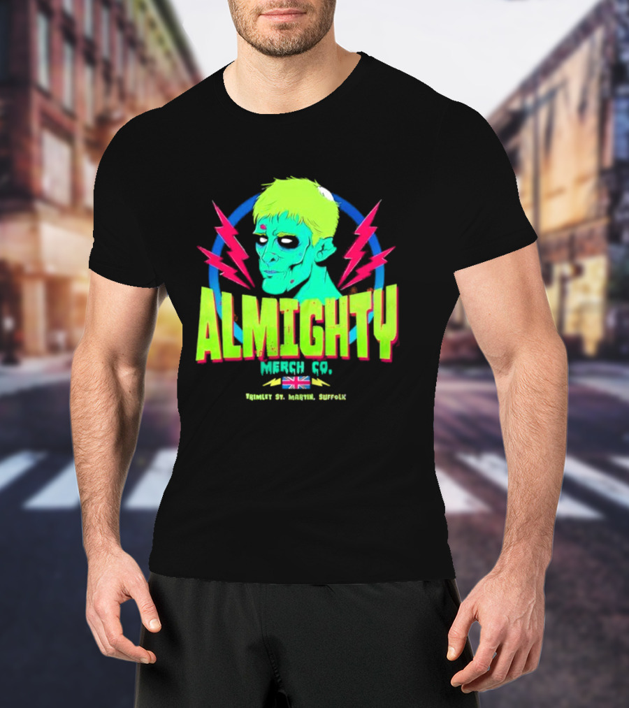 Almighty Merch Co. Frankenstein Illustration Trimley St. Martin Suffolk T-Shirt