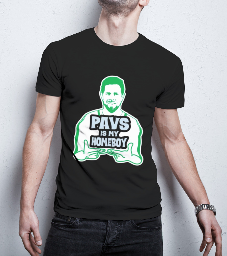 Dallas Stars Pavs Is My Homeboy Green And White T-Shirt