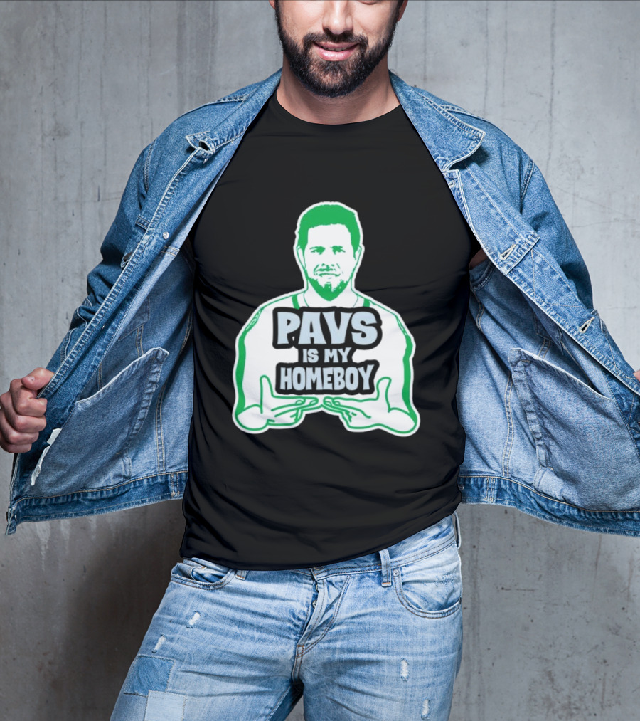 Dallas Stars Pavs Is My Homeboy Green And White T-Shirt