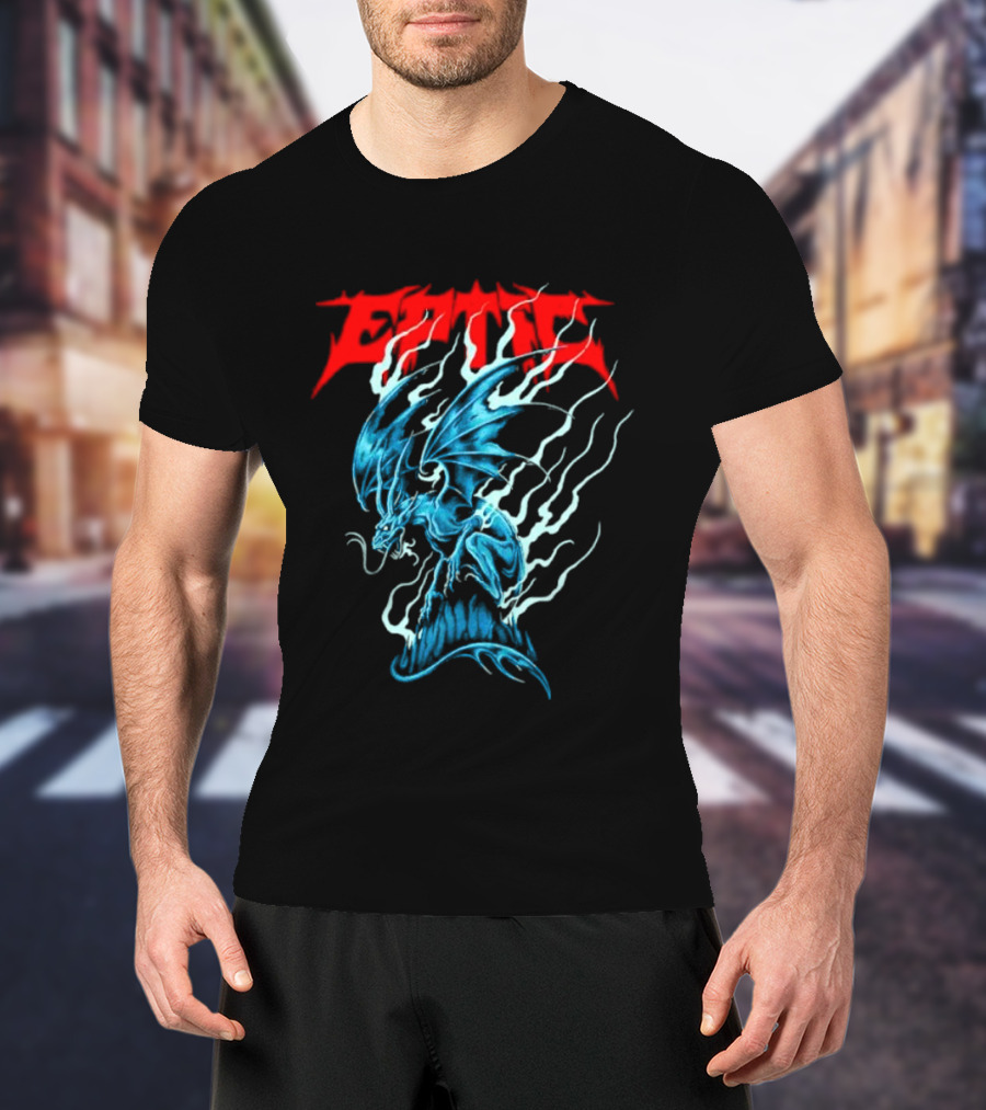 Eptic Blue Dragon Flame Art Collaboration With Yara Noe T-Shirt