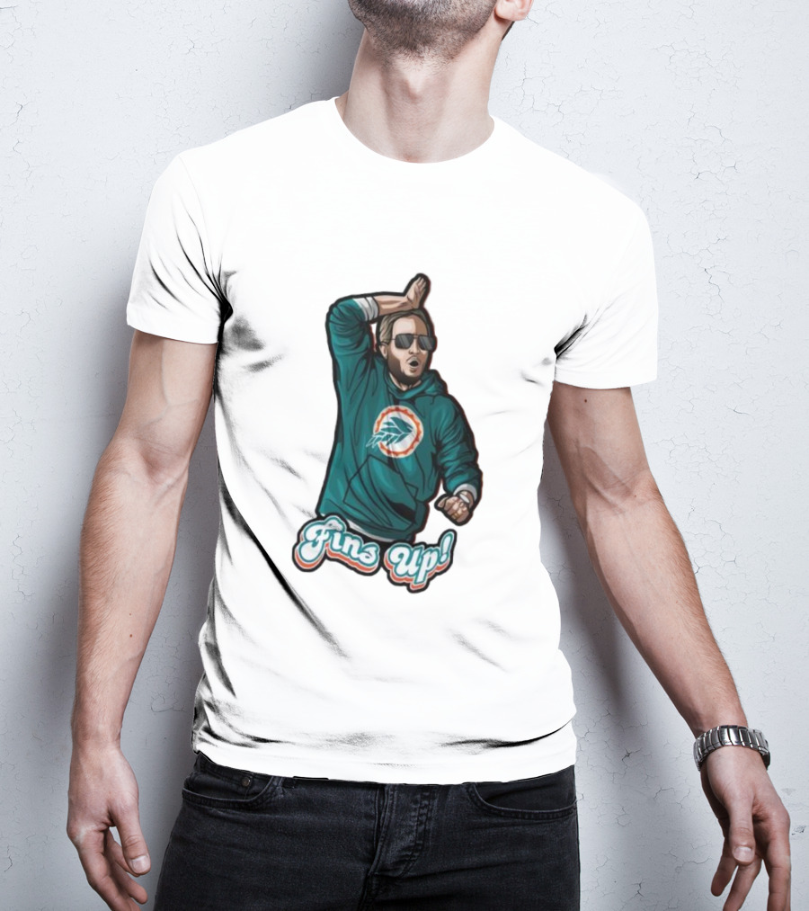 Mike McDaniel Fins Up Miami Dolphins Coach Motivation T-Shirt