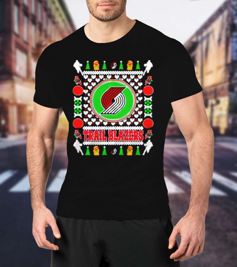 Portland Trail Blazers Merry Christmas NBA Basketball Ugly T-Shirt