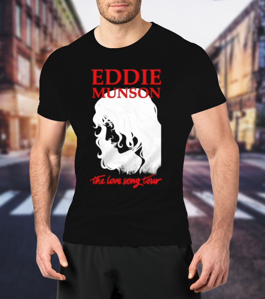 Eddie Munson The Love Song Tour Silhouette Portrait In T-Shirt