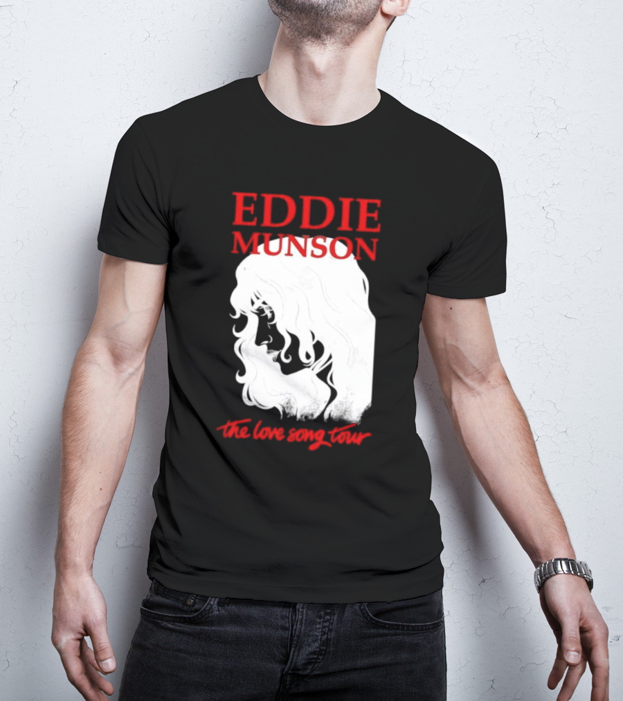 Eddie Munson The Love Song Tour Silhouette Portrait In T-Shirt