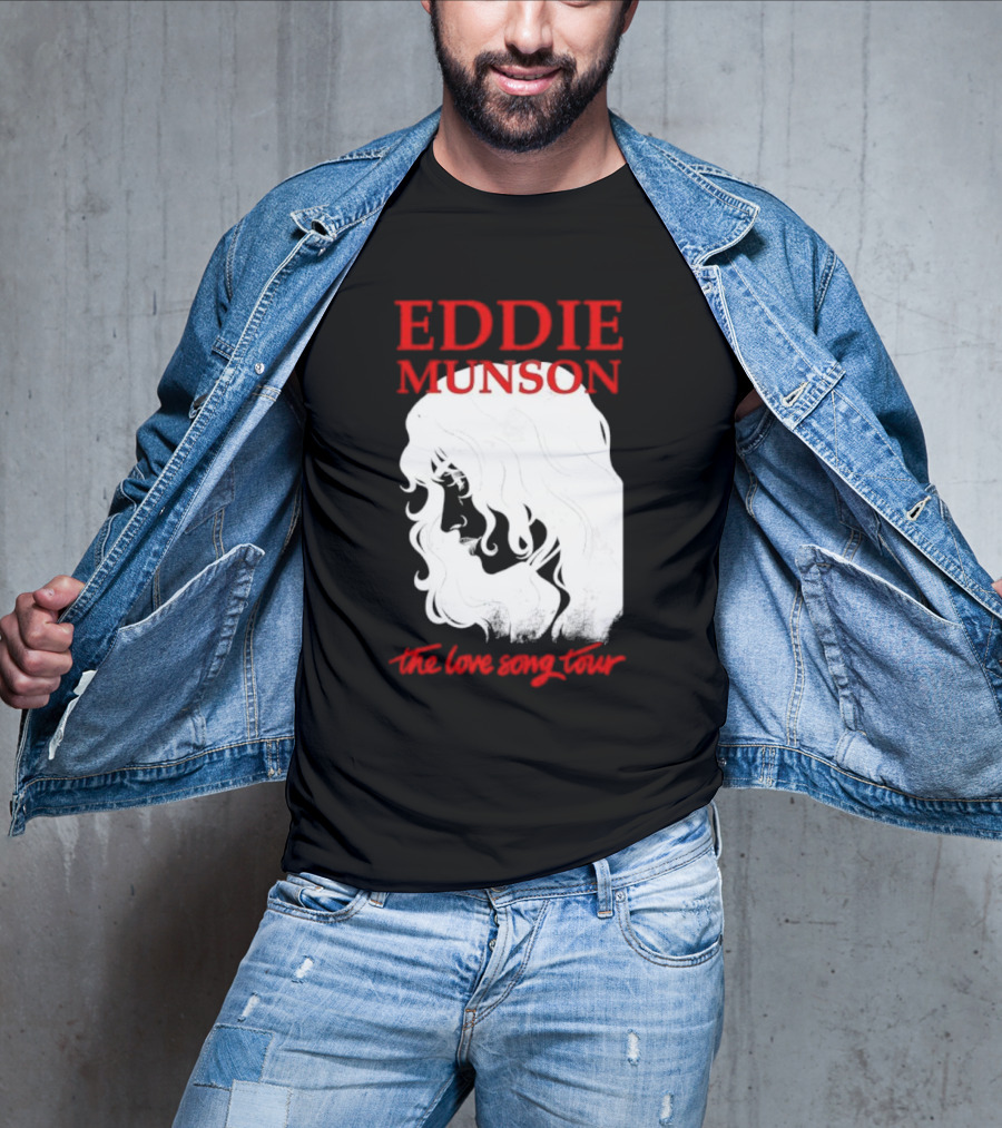 Eddie Munson The Love Song Tour Silhouette Portrait In T-Shirt