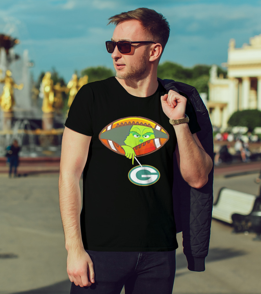 Grinch Ew Football Green Bay Packers Mockery T-Shirt