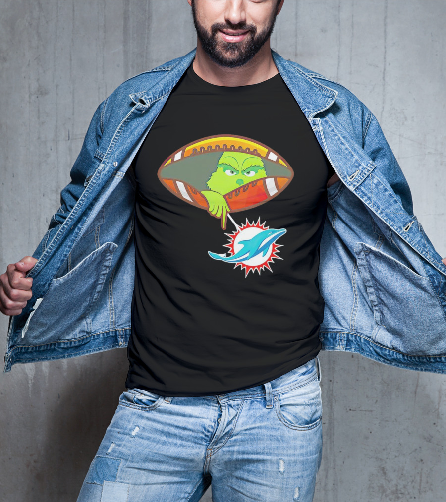 Grinch Ew Miami Dolphins Football T-Shirt