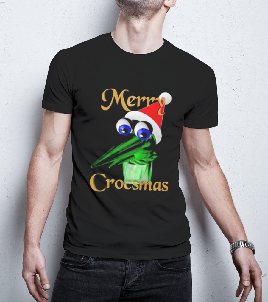 Merry Crocsmash Kekcroc Christmas Santa Hat T-Shirt