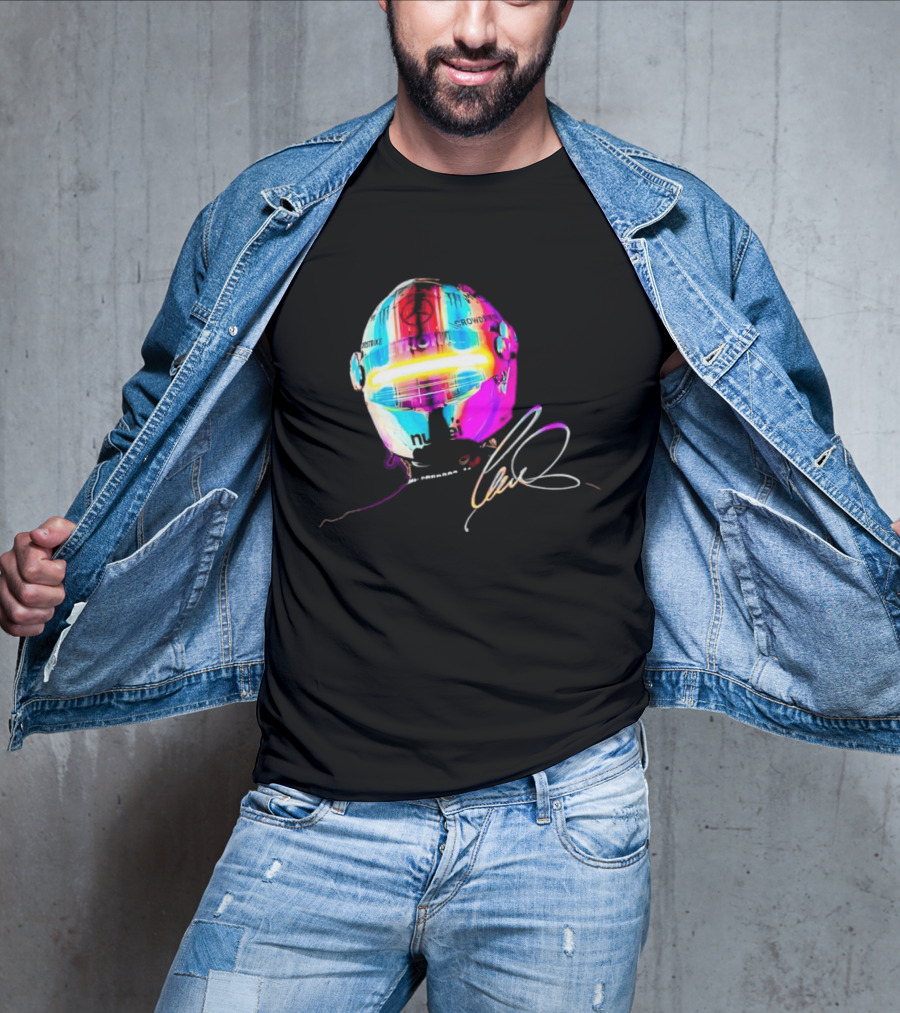 Lewis Hamilton Rainbow Signature Helmet T-Shirt