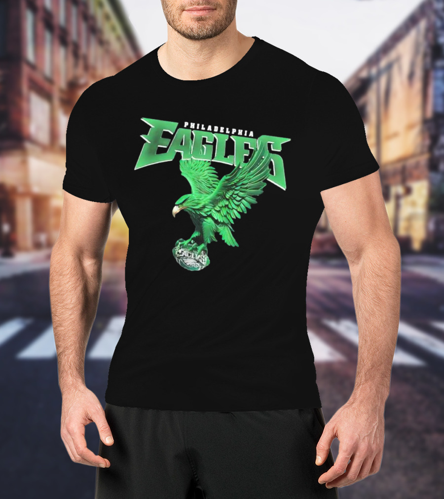 Philadelphia Eagles Green Soaring Eagle T-Shirt