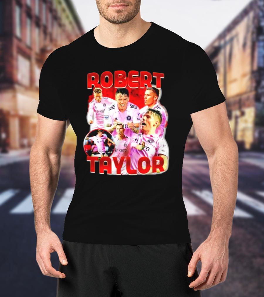 Robert Taylor Inter Miami CF Bootleg Style Collage T-Shirt