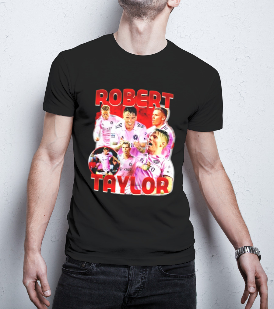 Robert Taylor Inter Miami CF Bootleg Style Collage T-Shirt