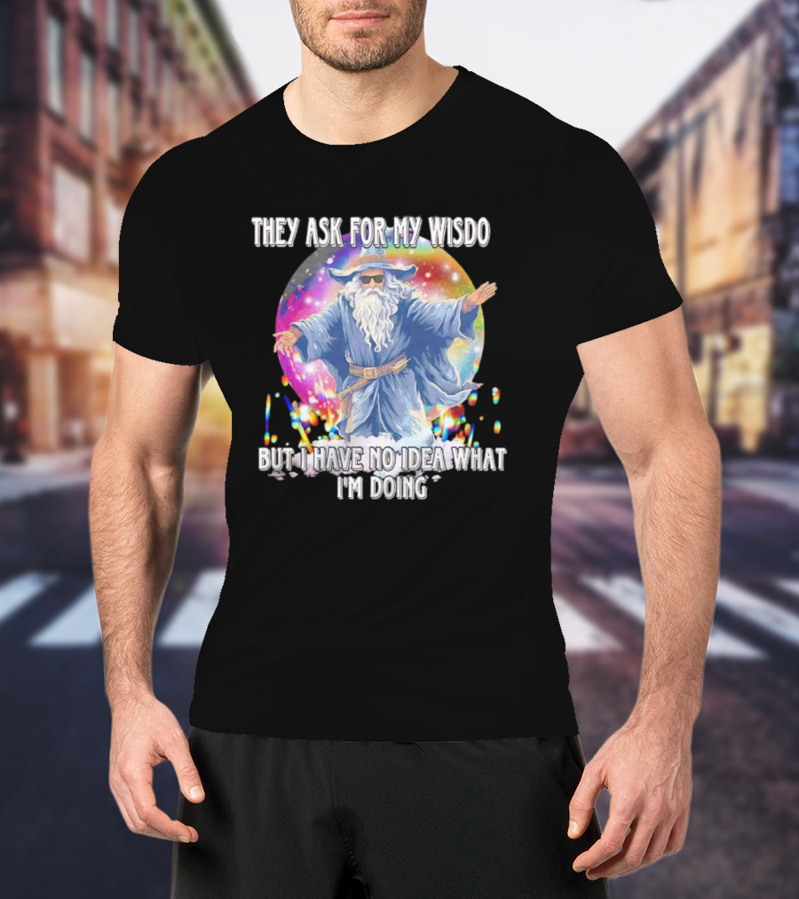 They Ask For My Wisdom But I Have No Idea What I'm Doing Wizard T-Shirt