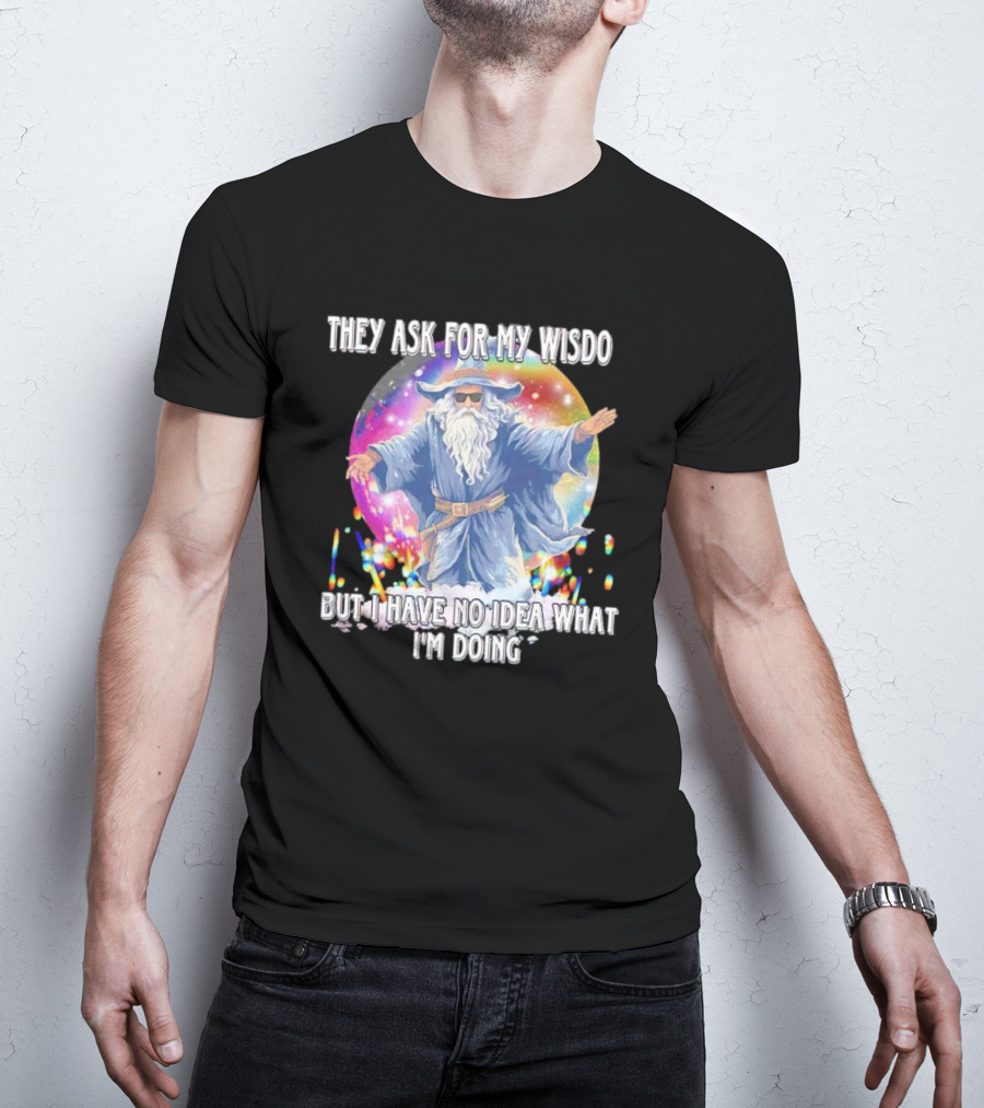 They Ask For My Wisdom But I Have No Idea What I'm Doing Wizard T-Shirt