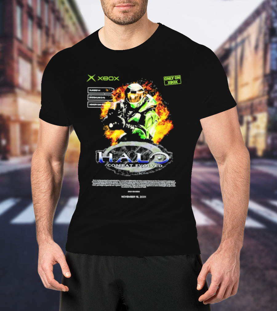 Xbox Halo Combat Evolved Only On Xbox November 15 2001 T-Shirt