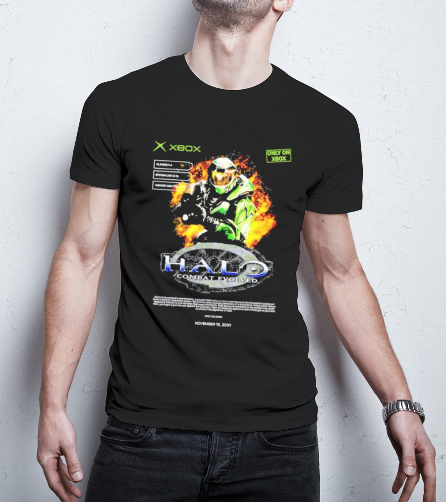 Xbox Halo Combat Evolved Only On Xbox November 15 2001 T-Shirt