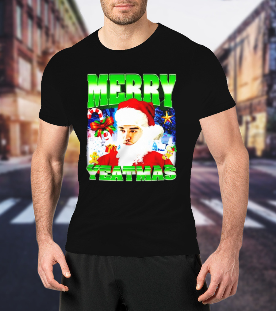 Merry Yeatmas Yeat Rapper Christmas Santa Claus Holiday T-Shirt