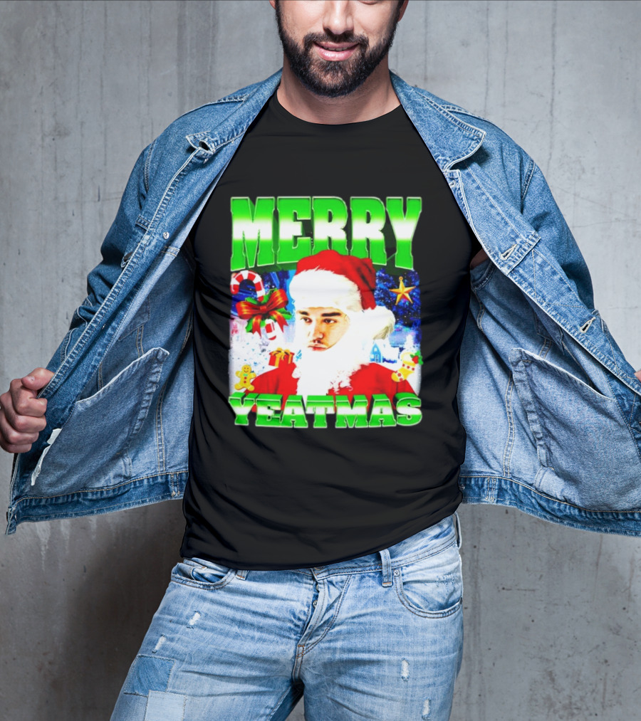 Merry Yeatmas Yeat Rapper Christmas Santa Claus Holiday T-Shirt