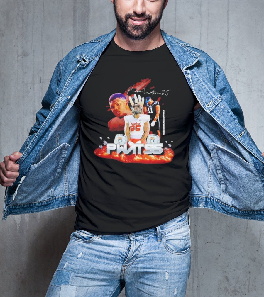 Preston Watson Pwat 95 Football Collage Player 95 Gridiron Dreams T-Shirt