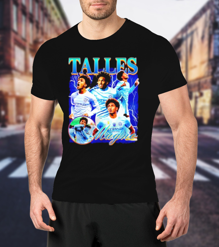 Talles Magno Etihad Airways Lightning Soccer Montage T-Shirt