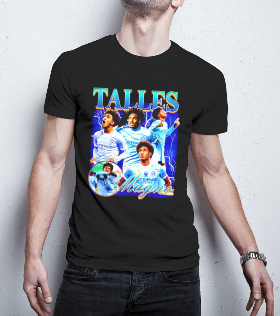 Talles Magno Etihad Airways Lightning Soccer Montage T-Shirt