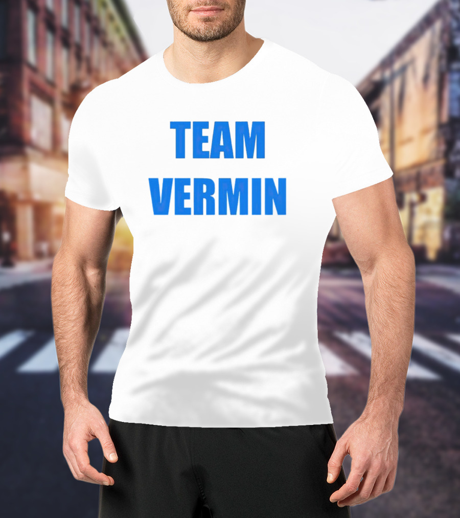 Team Vermin Bold Blue Text T-Shirt