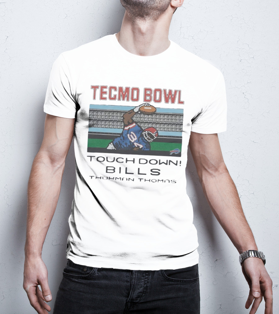Tecmo Bowl Touchdown Bills Thurman Thomas Retro Football Pixel T-Shirt