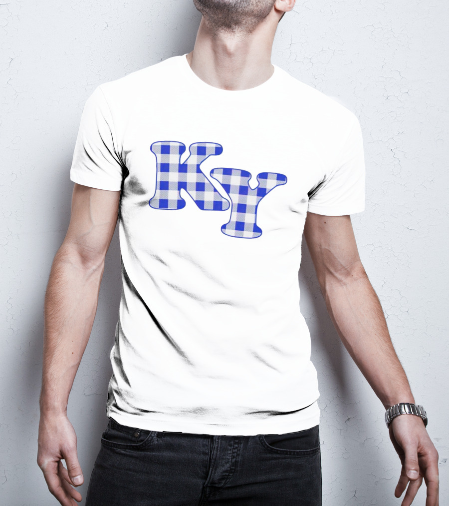 KY Blue Buffalo Plaid Pattern Kentucky T-Shirt