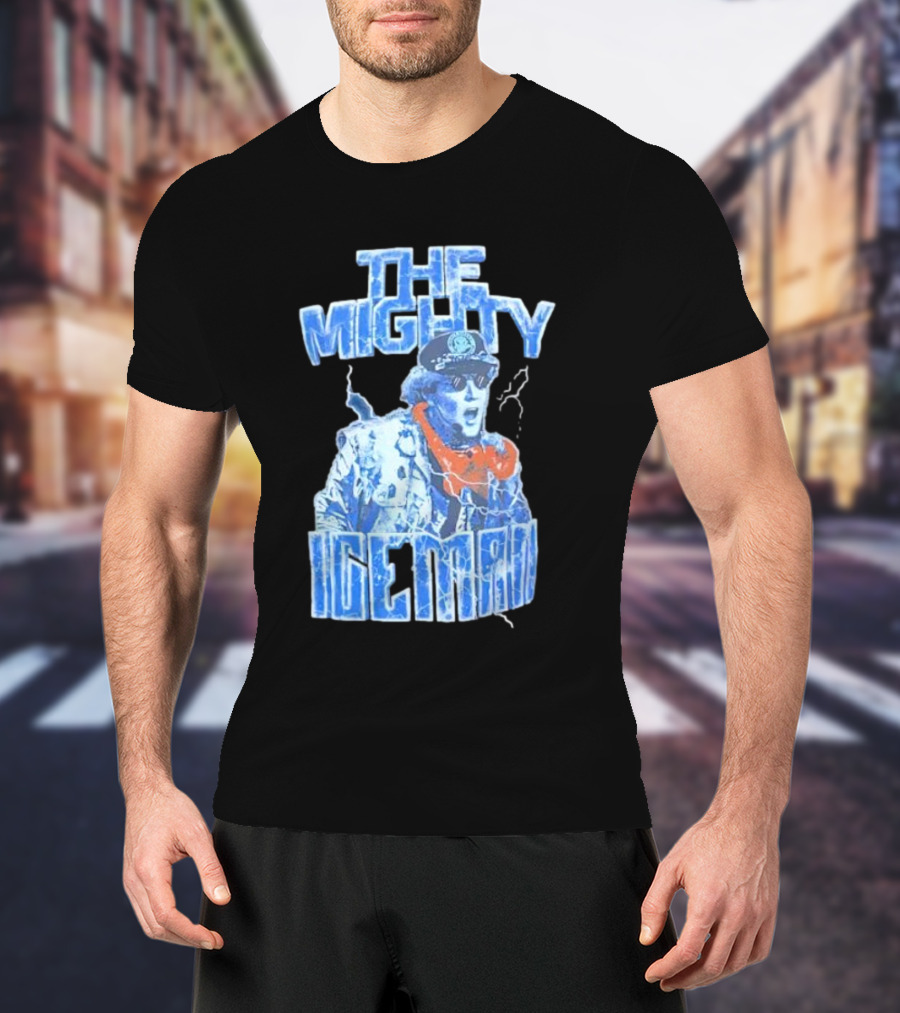 The Mighty Ice Man Electrifying Blue Lightning T-Shirt