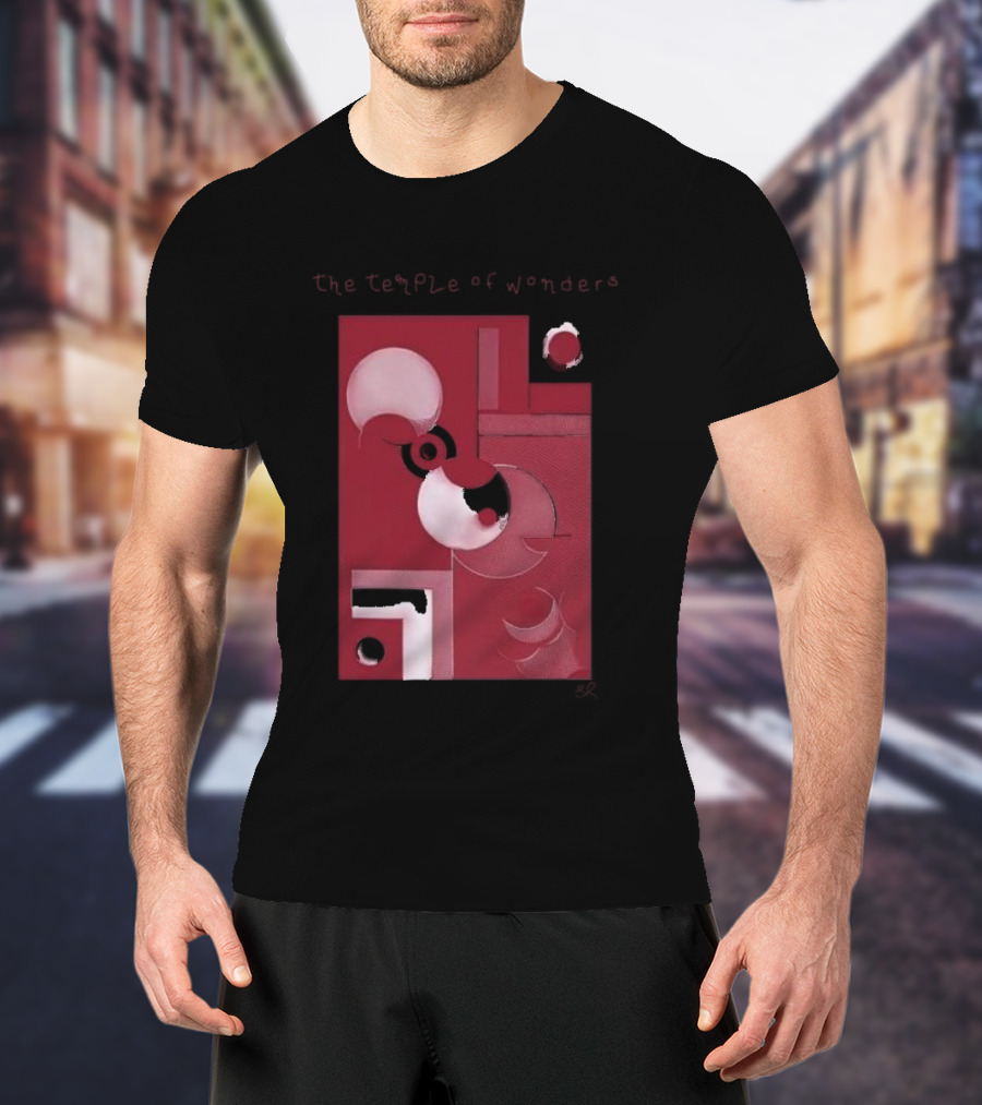The Temple Of Wonders Abstract Geometric Red Circles And Shapes T-Shirt