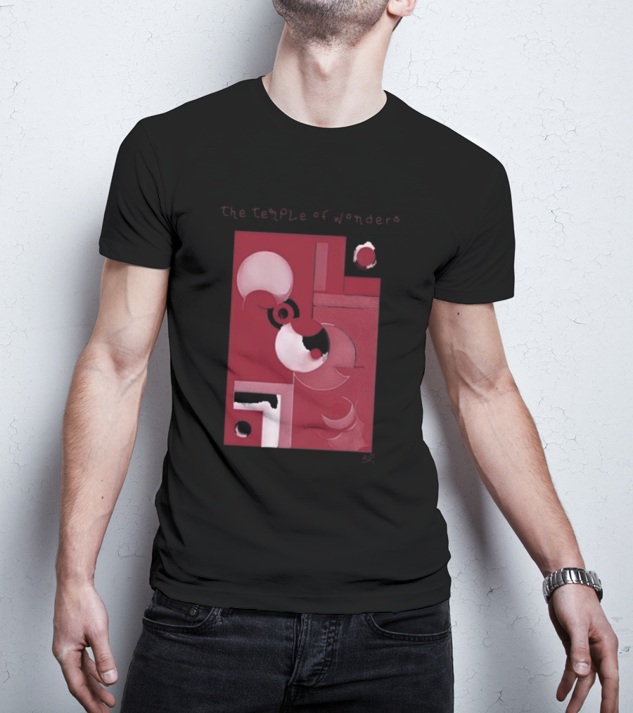 The Temple Of Wonders Abstract Geometric Red Circles And Shapes T-Shirt