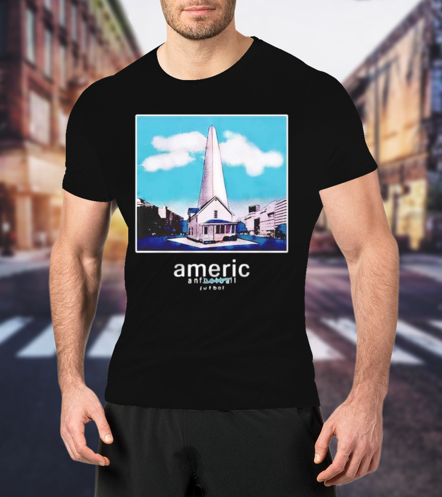 Americ Anfootball Futbol House And Obelisk Cityscape T-Shirt