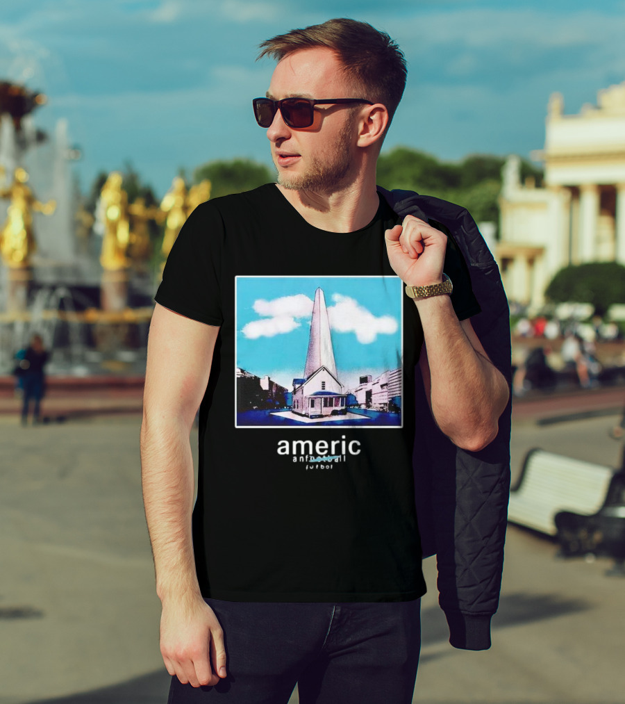 Americ Anfootball Futbol House And Obelisk Cityscape T-Shirt