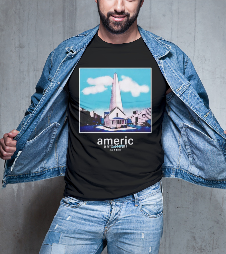 Americ Anfootball Futbol House And Obelisk Cityscape T-Shirt