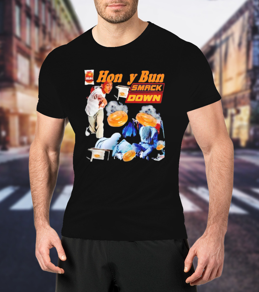 Honey Bun Smackdown Action Scene With Fighting Moves And Buns T-Shirt