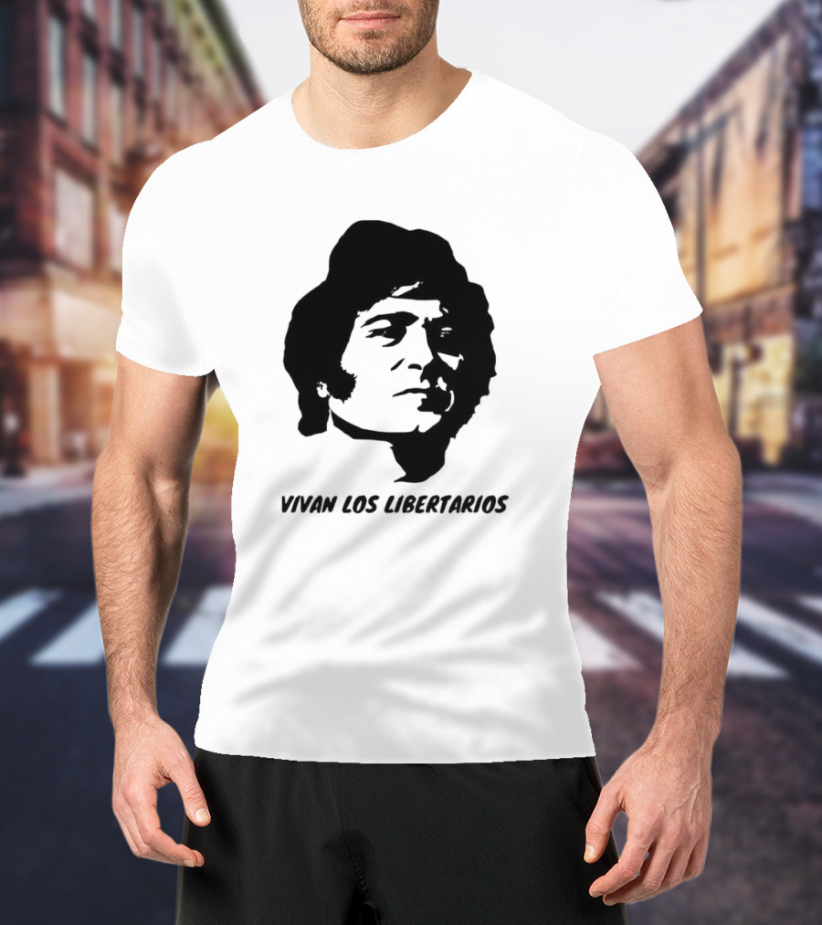Vivan Los Libertarios Libertarian Iconic Face T-Shirt