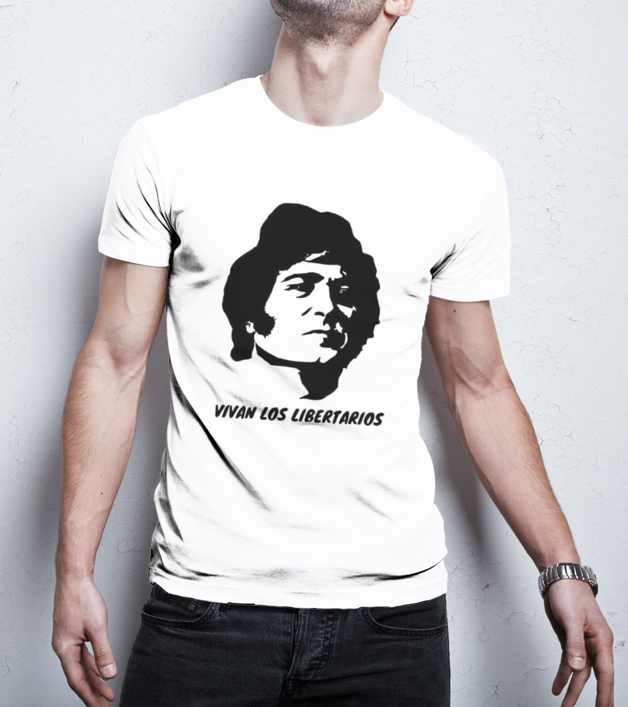 Vivan Los Libertarios Libertarian Iconic Face T-Shirt