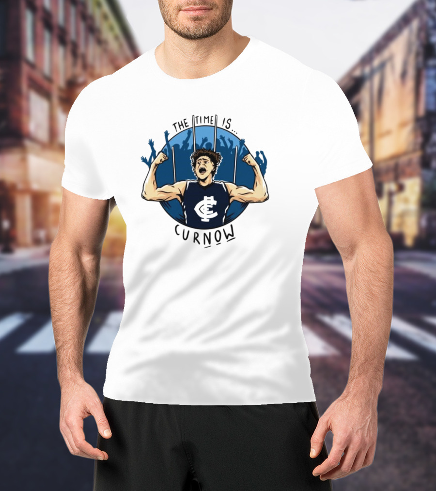 Carlton Football Club The Time Is Curnow AFL Celebratory T-Shirt