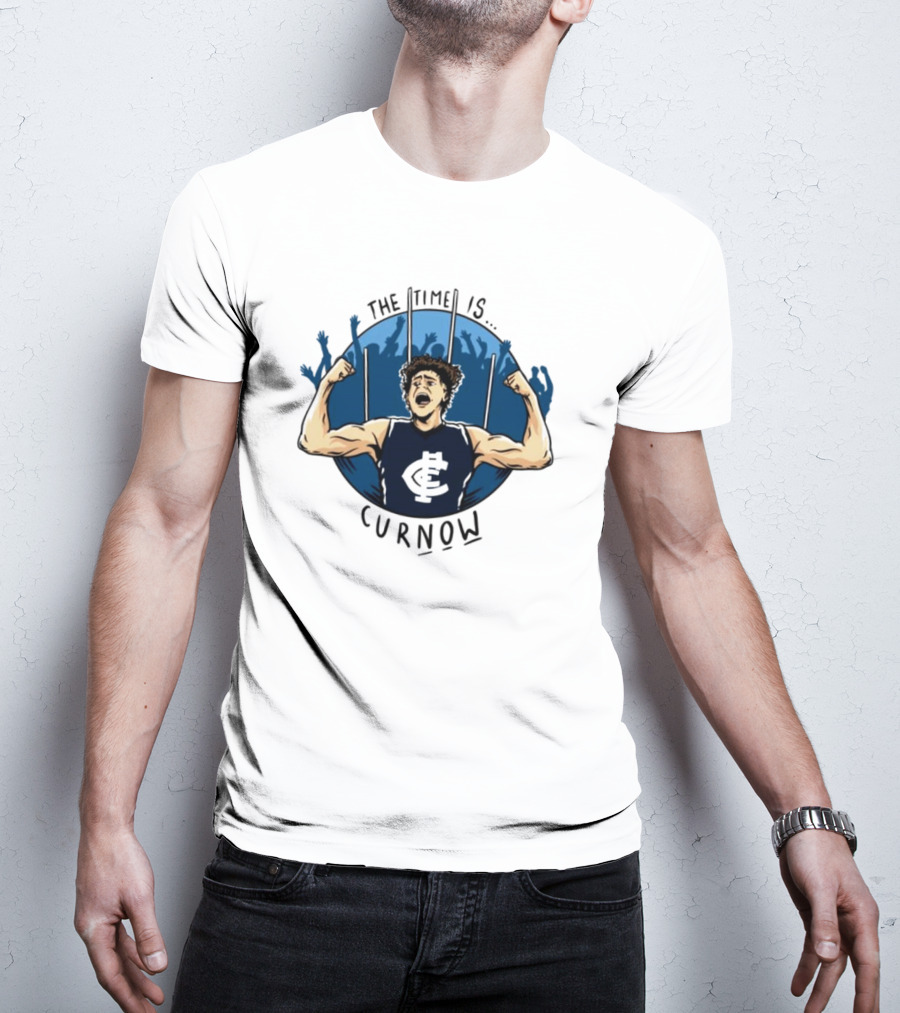 Carlton Football Club The Time Is Curnow AFL Celebratory T-Shirt