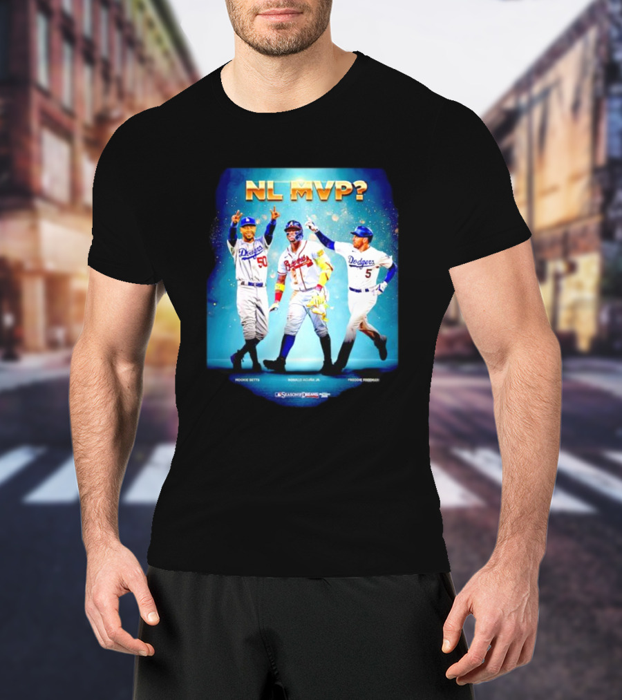 NL MVP Mookie Betts Ronald Acuna Jr Freddie Freeman Dodgers Braves T-Shirt