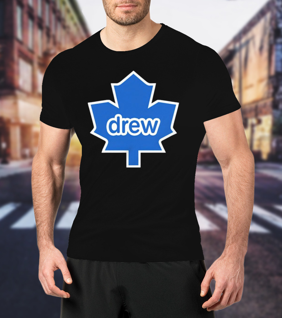 Toronto Maple Leaf Drew Logo Blue Leaf T-Shirt